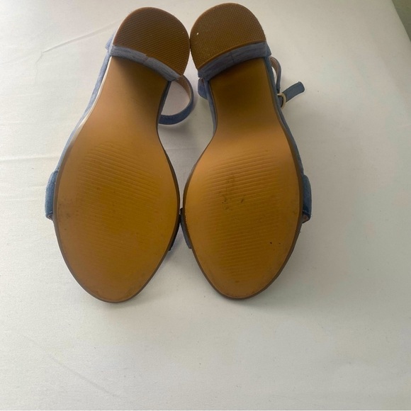Steve Madden Women’s Suede Light Blue Block Heel Size 5M Business Casual EUC - Picture 5 of 7